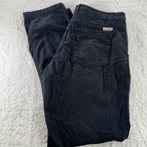 Livsn Pants Mens 34L tag 36x32 Black Trail Pant Roll Snap Hem Stretch Hiking